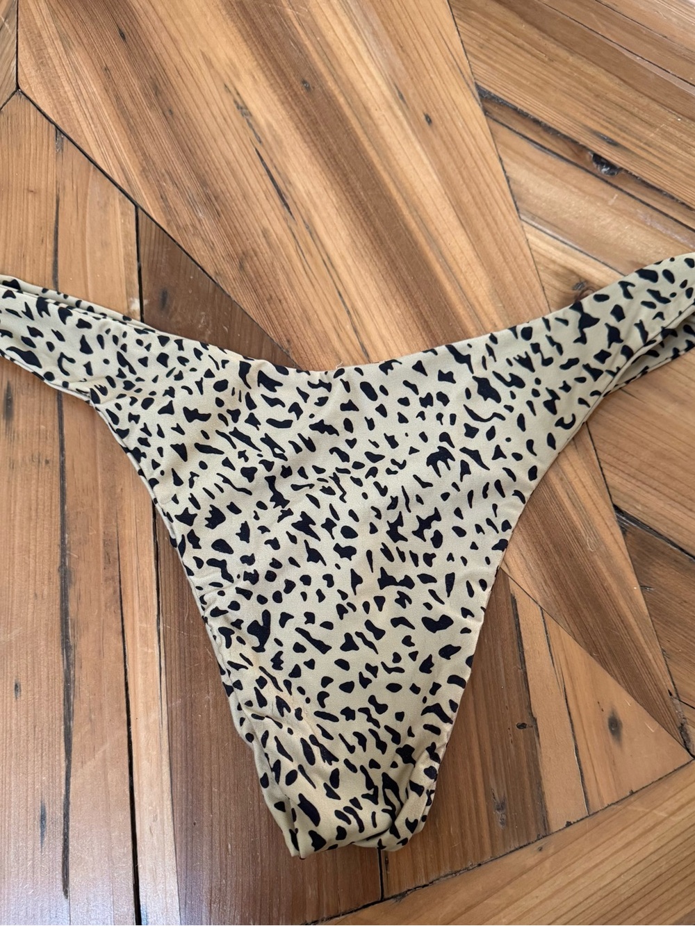 Volcom Tan & Black Leopard Print Bikini Bottoms